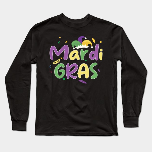 Awesome Mardi Gras design, Happy Mardi Gras Yall Long Sleeve T-Shirt by chidadesign